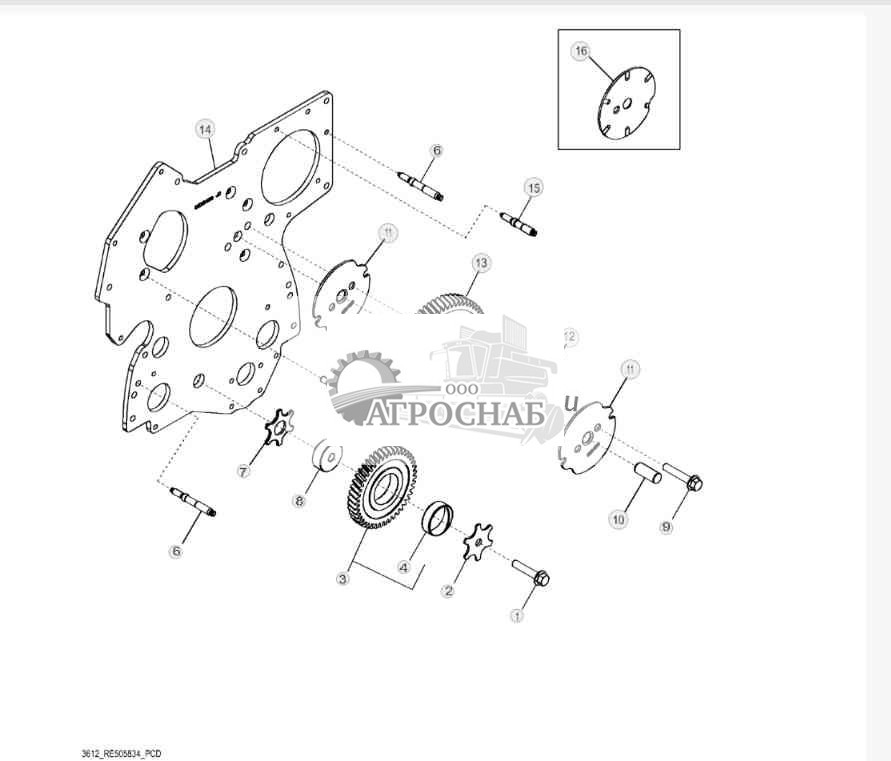 3612 Передняя пластина 